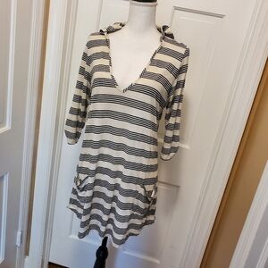 Lilly Bleu Striped swim cover up size large